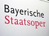 Bayerische Staatsoper, Schild, poliert, Folienschriftzug, Beschriftung MÃ¼nchen