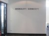 Mobility Concept, Edelstahl gebÃ¼rstet, 20mm Tiefe, gelaserte Buchstaben, Werbetechnik, 3D Firmenlogo, MÃ¼nchen, Wandverklebung