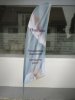 Hanrieder Bestattungen, Flagge mit StandfuÃŸ, Banner, Digitaldruck, wetterbestÃ¤ndig, lichtecht, Flagge