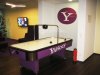 Yahoo! Airhockeytisch, lackiert, Umgestaltung, Branding, Bedruckung, Objekt-verklebung, individuelle Beschriftungen München