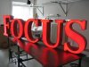 Focus, Lichtwerbung, Leuchtbuchstaben, Profil5, Aussenwerbung, München, LED-Ausleuchtung